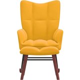  Stolica za ljuljanje s osloncem za noge boja senfa baršunasta | shoptok.hr