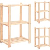 vidaXL Stalci za pohranu s 3 razine 3 kom 60x38x90 cm borovina 150 kg Cijene