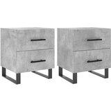 Maison Chic Dvo delni komplet Nočne omarice - Nočne mize betonsko siva 40x35x47,5 cm inženirski les, (21689450) | Shoptok.si
