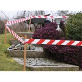 Tesa Opozorilni trak (100 m x 80 mm, belo-rdeče barve) | Shoptok.si