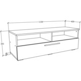 MID.YOU nizka omarica arila, hrast, bela | Shoptok.si