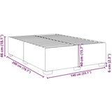 vidaXL Okvir za krevet bez madraca smeđesivi 140x200 cm od tkanine | shoptok.hr