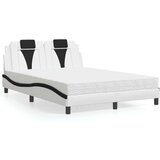 vidaXL Krevet s madracem bijeli i crni 140 x 190 cm od umjetne kože | shoptok.hr