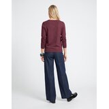 Vila Puloverji VIRIL V-NECK L/S Bordo | Shoptok.si