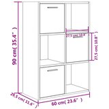 Ormarić za pohranu boja hrasta 60x29,5x90 cm konstruirano drvo | shoptok.hr