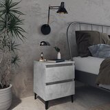 The Living Store Nočna omarica betonsko siva 40x35x50 cm iverna plošča - Nočna Omarica, (21432457) | Shoptok.si