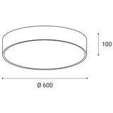  LED2 - LED plafonsko svetlo MONO LED/60W/230V 3000/4000K crna | Eponuda.com