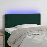  LED uzglavlje tamnozeleno 100x5x78/88 cm baršunasto | shoptok.hr