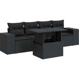 Maison Chic Seti vrtnega pohištva - Vrtna garnitura - Vrtni pohištvo set 5-delna z blazinami črn poli ratan, (21813818) | Shoptok.si