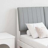 vidaXL tapecirano vzglavje svetlo siva 120 cm masivno borovo les | Shoptok.si
