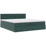  Otomanski krevet s madracem tamnozeleni 160x200 cm baršunasti | shoptok.hr