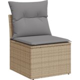  6-dijelni set vrtnih sofa s jastucima bež od poliratana 62 x 62 x 69 cm | shoptok.hr
