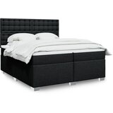  Krevet s oprugama i madracem crni 200x200 cm od tkanine | shoptok.hr