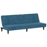  Raztegljiv kavč z držali za skodelice moder žamet, (20697865) | Shoptok.si