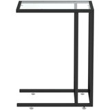 vidaXL Bočni stolić za računalo prozirni 50x35x65 cm kaljeno staklo | shoptok.hr
