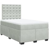 Box spring krevet s madracem svjetlosivi 120x200 cm baršunasti | shoptok.hr