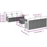 vidaXL 7-dijelni set vrtnih sofa od poliratana s jastucima bež | shoptok.hr
