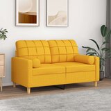 vidaXL Okrasna blazina 2 kosa svetlo rumena Ø15x50 cm blago | Shoptok.si
