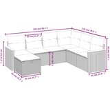  7-dijelni set vrtnih sofa s jastucima bež od poliratana | shoptok.hr