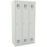 Garderobna omara, VxŠxG 1800 x 900 x 500 mm, s podnožjem, svetlo siva vrata | Shoptok.si