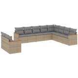  The Living Store Vrtna sedežna garnitura 10-delna z blazinami bež poli ratan - Vrtna Sedežna Garniture, (21460604) | Shoptok.si