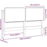  Tapecirani uzglavlje s uzglavljem Bijela i svijetlo siva 160 cm | shoptok.hr