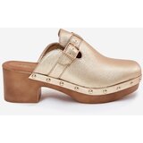 Boto Women's Heeled Sandals With Buckle Gold Veldexina | ePonuda.com