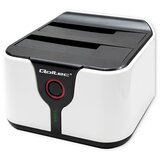 Qoltec 50309 HDD SSD 2.5 3.5 docking station | SATA III | USB 3.0 | Super speed 5Gb /s | with Clonning function | shoptok.hr