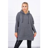 Kesi Insulated sweatshirt with graphite side slits | shoptok.hr