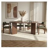 Hanah home Set Trpezarijski sto i 4 stolice Meridia 4 Milano Walnut Dark Walnut Green Cene