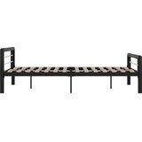  Okvir za krevet crno-bijeli metalni 140 x 200 cm | shoptok.hr
