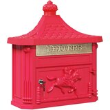  Stenska Poštna Škatla Rdeča 40,5 x 16 x 45 cm Lit aluminij, (5000133025) | Shoptok.si