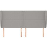  Uzglavlje s ušima svjetlosivi 203x23x118/128 cm od tkanine | shoptok.hr