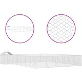 Vanjski kavez za pse s krovom srebrni 12 x 12 x 2,5 m čelični | shoptok.hr