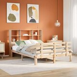 vidaXL Knjižna postelja brez vzmetnice 150x200 cm trdna borovina | Shoptok.si