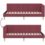  Kutni okvir kreveta s uzglavljem Vinska crvena 80 cm x 200 cm | shoptok.hr