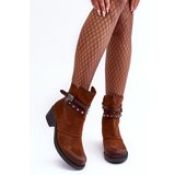 Boto Women's Heeled Fur-Lined Boots Camel Effie | Shoptok.si