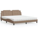  The Living Store Postelja z vzmetnico kapučino 180x200 cm umetno usnje - Postelja, (21501014) | Shoptok.si
