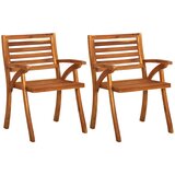 Maison Chic Vrtni jedilni stoli - Stol za vrt z blazinami 2 kosa trden akacijev les JS408, (21879051) | Shoptok.si