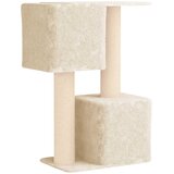  Mačje drvo s sisalnim postoljima za grebanje Krem 114 cm | shoptok.hr