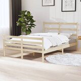 Maison Chic Posteljni okvir - Dvoposteljna postelja - Zakonska postelja iz trdne borovine 120x190 cm-J14373, (21763362) | Shoptok.si