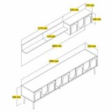 Hanah home TV ormarić s policama Lyon 2, 180 cm, krem | Eponuda.ba