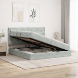  Krevet od pjene s madracem i LED-om Svjetlosiva 200 x 200 cm | shoptok.hr
