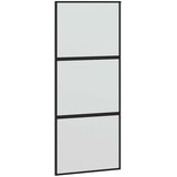  Klizna vrata crna 90 x 205 cm od kaljenog stakla i aluminija | shoptok.hr
