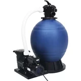 vidaXL Peščeni filter s 7-smernim ventilom in 1000 W črpalko