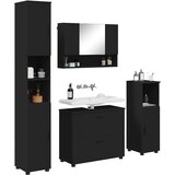  Set namještaja za kupaonicu 4 kom. Crna 35 x 30 x 192 cm | shoptok.hr