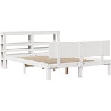 vidaXL Posteljni okvir z vzglavjem bel 120x200 cm trdna borovina, (21292551) | Shoptok.si