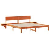  Krevetna konstrukcija s uzglavljem Vosak smeđa 200 x 200 cm | shoptok.hr