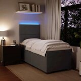 Box spring krevet s madracem tamnosivi 100x200 cm baršunasti | shoptok.hr