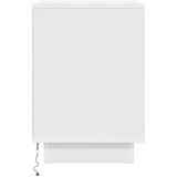  Noćni ormarić s LED svjetlima bijeli 38x34x50 cm | shoptok.hr